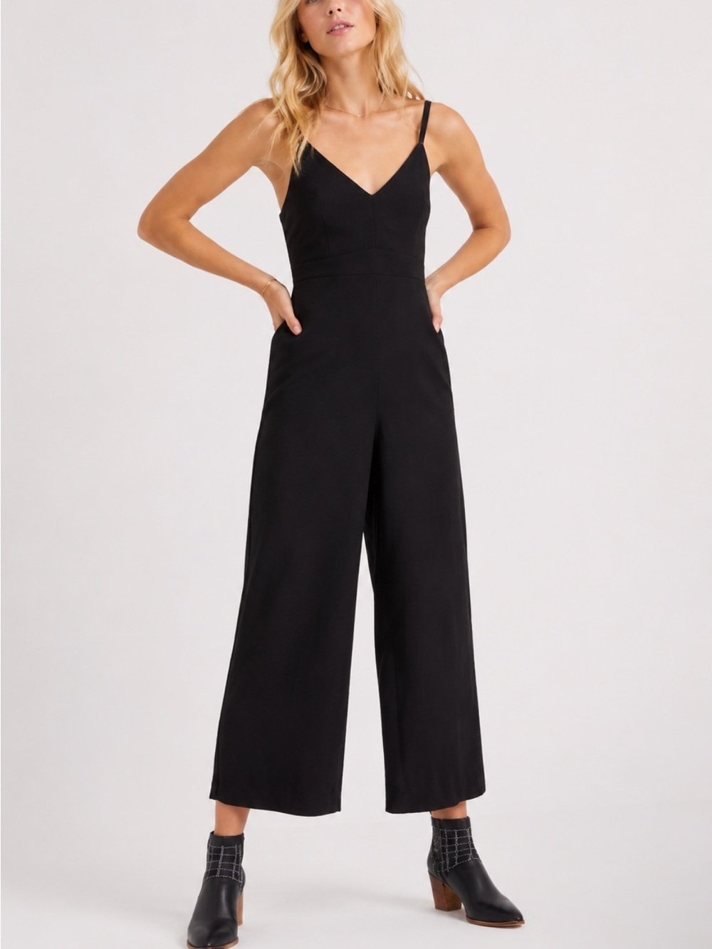 Madewell Women's True Black Thistle Cami Jumpsuit Size 6 - 54711